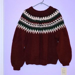 Homemade knit sweater